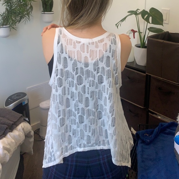 White Lace SwingTank boho top - Picture 5 of 14